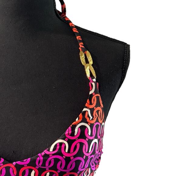 NWT! Trina Turk Women's Echo Chain Halter Tankini Top & Bottoms - Size 4 - Picture 8 of 15